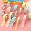 5Rollds Color Paper Tapes Handmade DIY Decorative Washi Tape Colored Adhesive Tapes