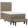 Maison Exclusive - Sommier à lattes de lit avec matelas Taupe 100x200 cm Tissu