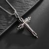 Vintage Catholic Cross Pendant Necklace Men Women Christian Believers Prayer Amulet Jewelry