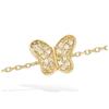 [H0513] — Позолоченный браслет «Butterfly Charm» из белого золота — 10 мм