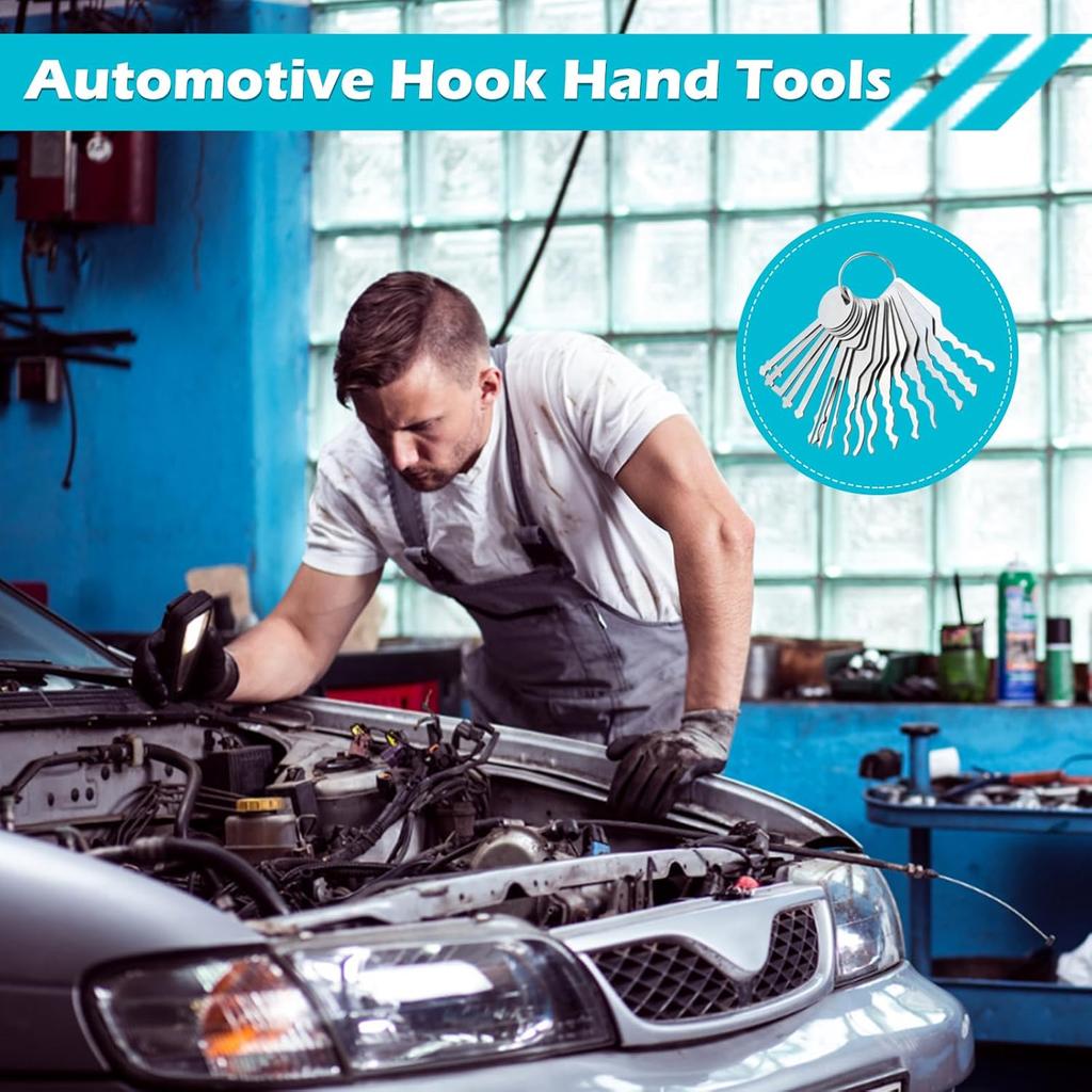 Набор крючков 16 шт. Наборы инструментов для ремонта, Крючки ручные инструменты для автомобилей, Набор инструментов-пик из нержавеющей стали для автомобиля для ящика с инструментами
