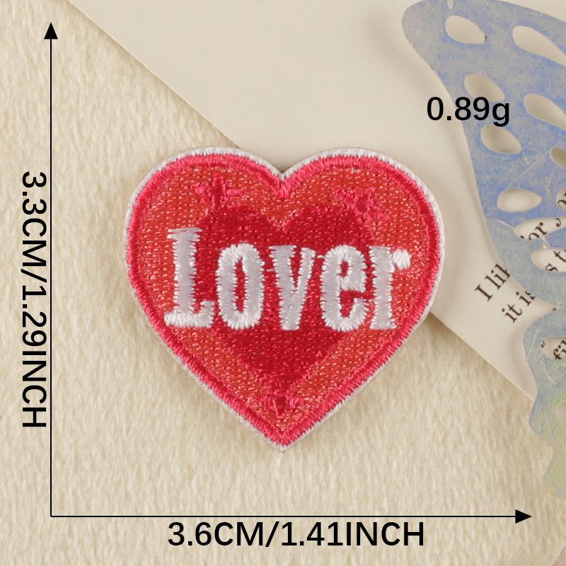 Original Embroidery Label Embroidery Sticker Cartoon Love English Cloth Label Patch Sticker Accessories Cloth Sticker