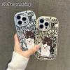 Phone case: 2D flat design suitable for iPhone 18 17 16 15 14 13 Pro protective case, couple style, two little cats, Christmas and Halloween gift
