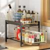 2-х уровневый органайзер под раковиной, выдвижной шкаф, корзина, органайзер, стеллаж для хранения, ванная комната, кухня, органайзер
