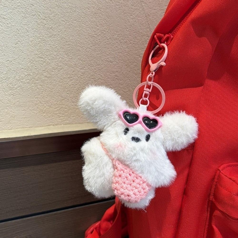 Kawaii Plush Rabbit Keychain Soft Car Key Ring Fashion Plush Keyring Birthday Gift