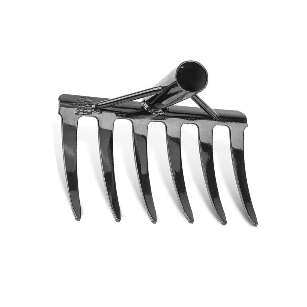 Сверхпрочные стальные садовые грабли с 6/8 острыми зубьями, подходящие для эффективного ухода за газоном и аэрации почвы в небольшом саду