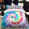 Color Tie Dyeing Double Bed Duvet Cover Set Queen Calico Twin Size Comforter Bedding Set Single Complete Set