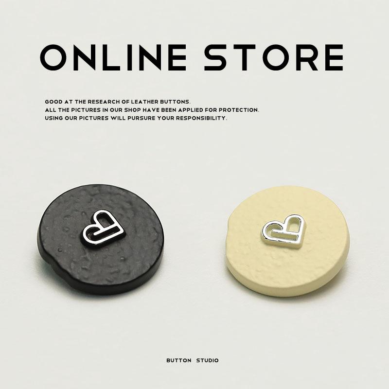 5Pcs Xiaoxiang Celebrity Style Metal Buttons Love Clothing Accessories Decorative Buttons Suit Tweed Jacket Buttons