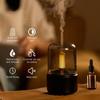120mL Candlelight Style Aroma Diffuser Mist Humidifier Warm White Night Light Quiet Essential Oil Diffuser Cool Mist Air Humidifier
