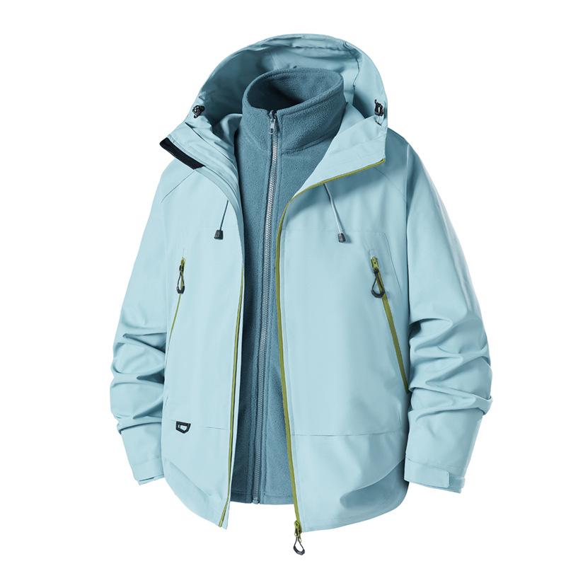 Unisex Three-in-One Outdoor Jacket: Windproof, Waterproof, Breathable, Mountaineering Autumn/Winter Style