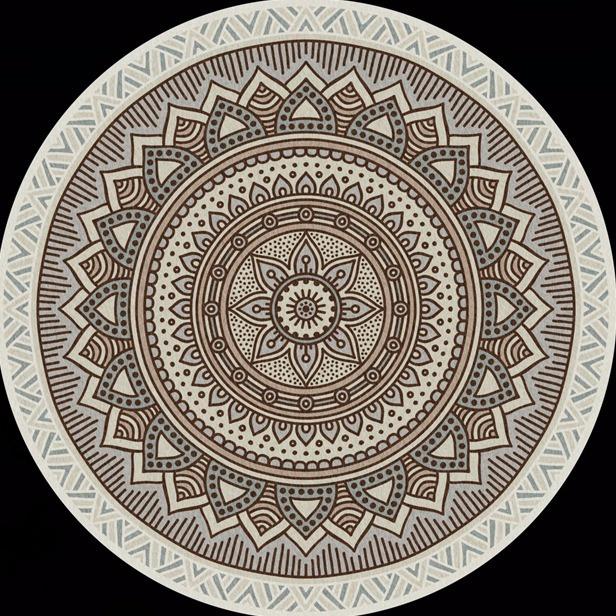 Американский богемный круглый ковер гостиная диван журнальный столик кабинет спальня прикроватный коврик подвесная корзина кресло-качалка коврик