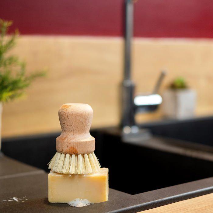 Brosse à Vaisselle - GERLON - DAKBCB - Bois Écologique - Prise en Main Facile - Fabrication Européenne