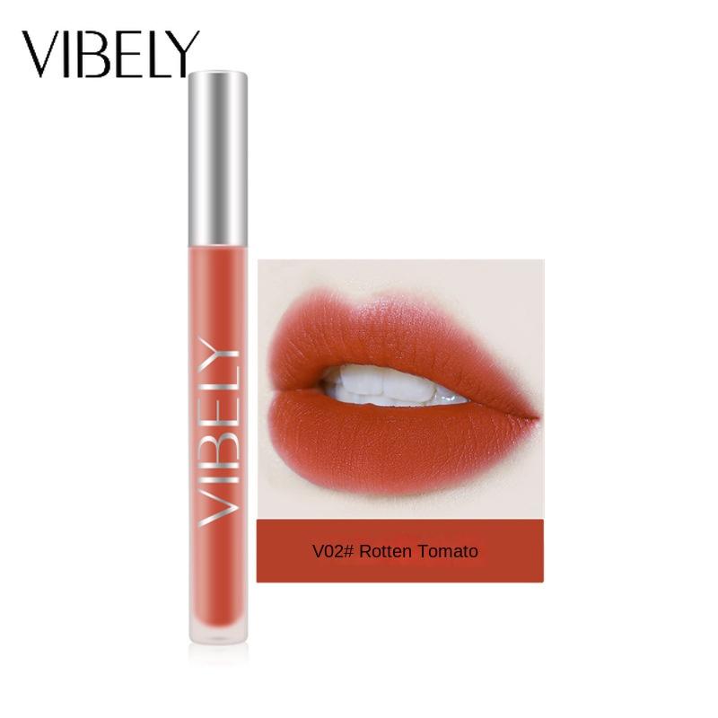 VIBELY Бархатная матовая воздушная глазурь для губ, туманная поверхность, длительное увлажнение, не тянет сухую глазурь для губ