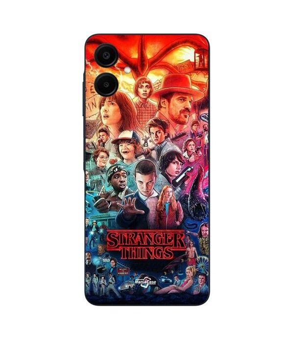 Coque de téléphone - Maniacase - Samsung Galaxy A06 - Silicone - Noir - Stranger Things saison 4