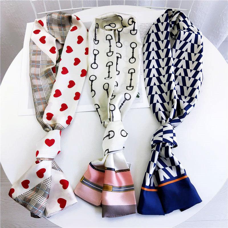 New Scarves Silk Scarves Women'S Spring And Autumn Season Long Decorative Professional Scarves Summer Thin Styles Paired With Shirts Stylish