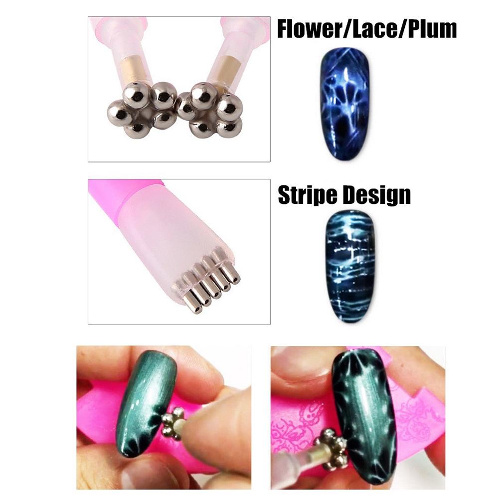 Nail Art Cat Eye Flower Stripe Магнитная ручка DIY 3D Польский УФ-гель Маникюрный инструмент для женщин