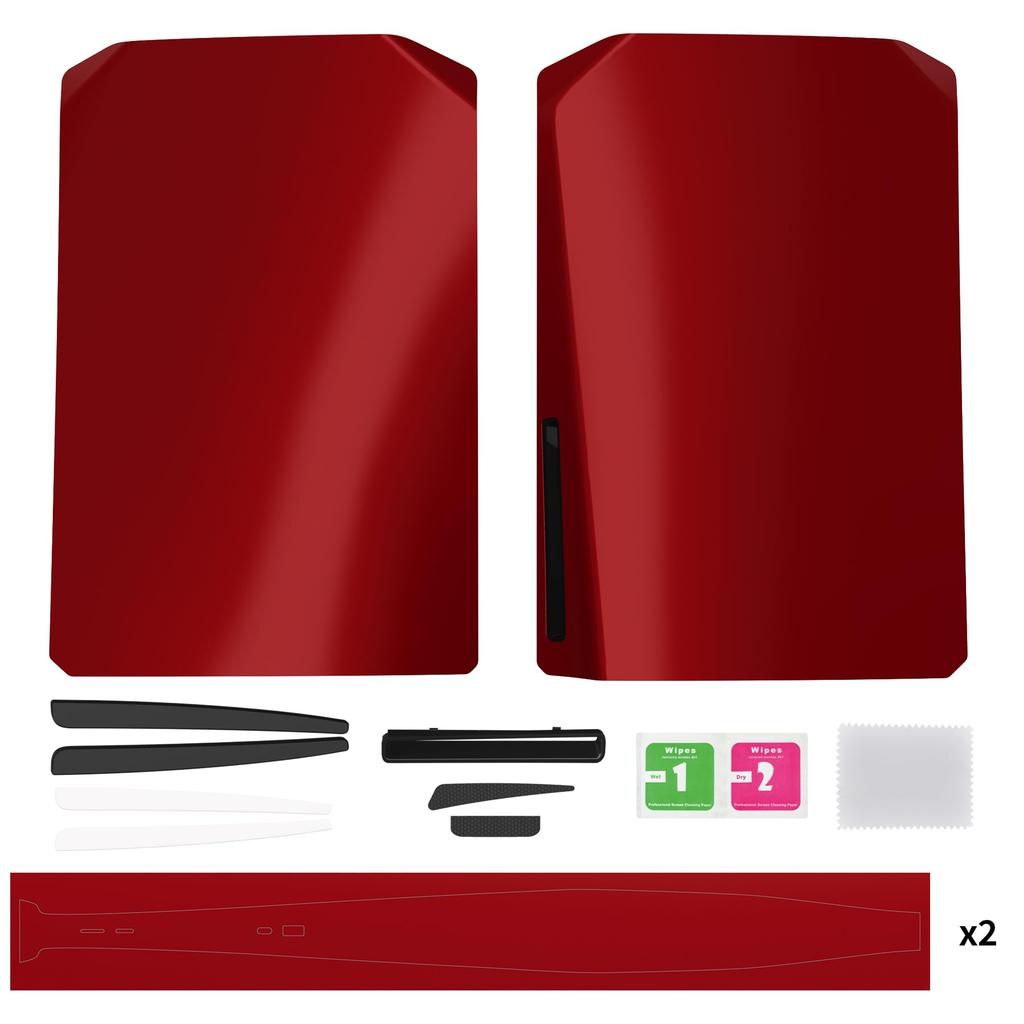 EXtremeRate eXcover Сменный корпус для PS5 версии с дисководом включает сменную верхнюю и нижнюю части, сменную лицевую панель и заднюю крышку для