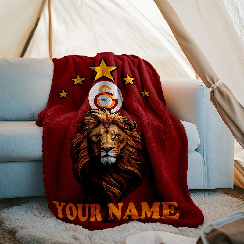 Customizable Football Throw Blanket – Personalized Name, All-Season Cozy Snug Blanket, Machine Washable, Personalized Blanket