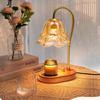 Vintage Wooden Glass Aroma Dissolving Candles Table Lamp GU10 Adjust Light Source Bedroom Study Ambiance Decorative Table Lamp