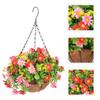 Искусственные цветы в подвесной корзине Подвесная цветочная корзина Декор Садовая корзина