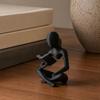 Mini Reader Sculpture Ornament Minimalist Reading Figure Ornament  Bookshelf Decor