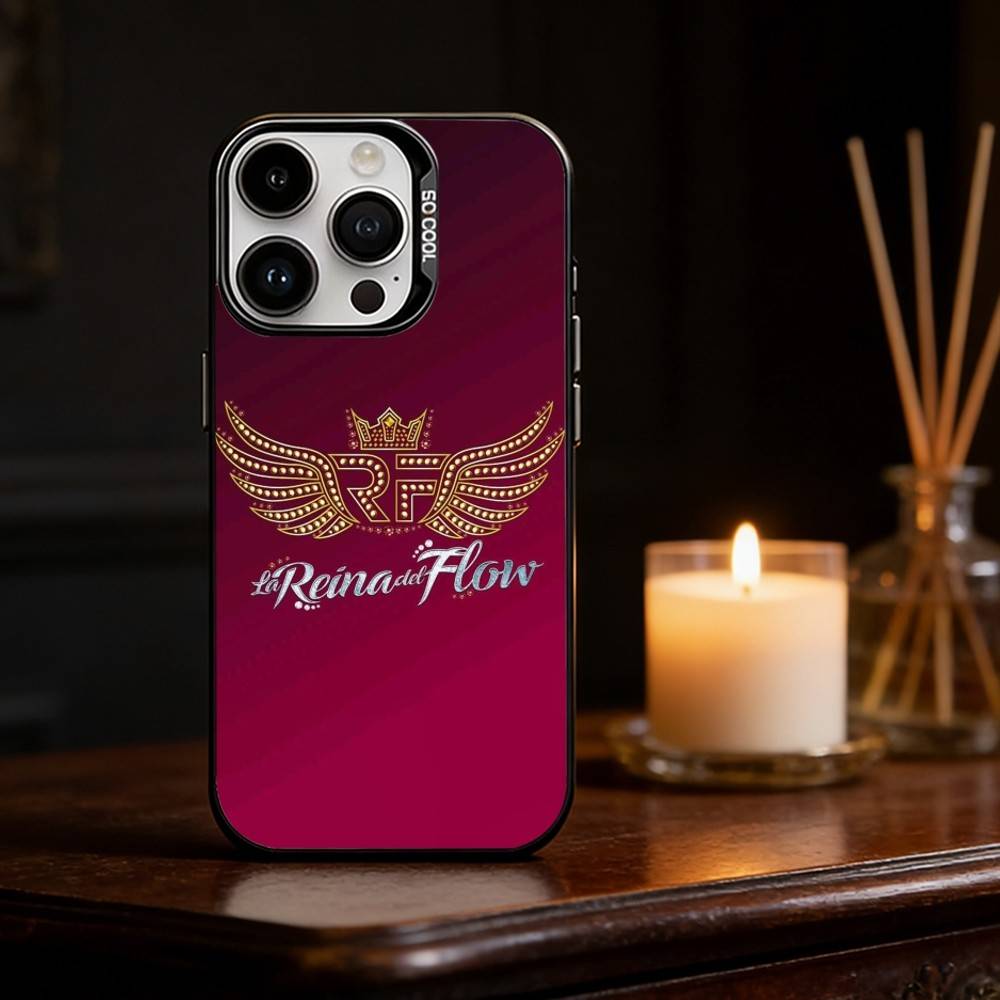 Queen of Flow La Reina Del Flow Phone Case For iPhone 17 16 15 14 13 12 11 Pro Max Plus Silver Matte Black Cover