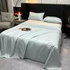 Summer Cool Ice Silk Sheets Single Piece Single Buy Student Dormitory Single And Double Solid Color Quilt Light Luxury Bed Cover