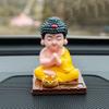 Легко установить Солнечная фигурка Голова Будды Кивающая Украшение на приборную панель Орнамент Материалы ABS Тихий Духовный