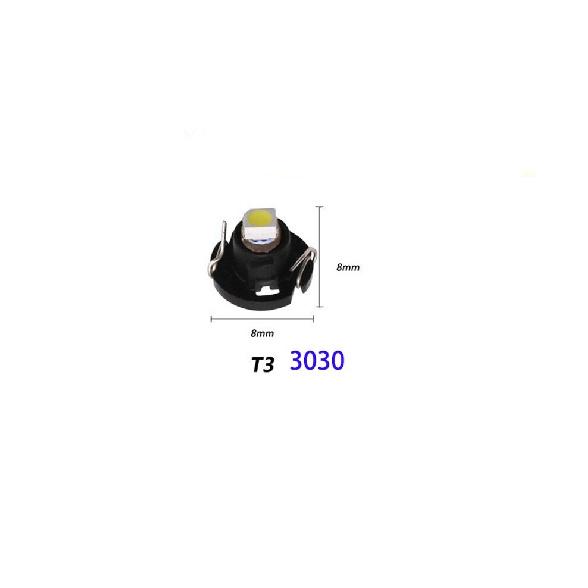 10x White T3 Neo Wedge 1-SMD LED Cluster trument Dash A/C Climate Light Bulbs