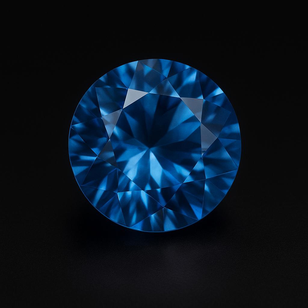 Natural Blue Sapphire Loose Gemstone 6 ct Round Cut Flawless for Her September Birthday Birthstone