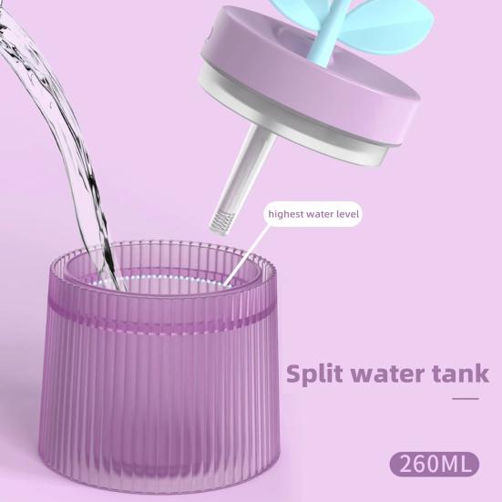 USB-увлажнитель большой емкости в форме цветка с двойным распылением, низким уровнем шума, автоматическим выключением, увлажнитель воздуха, диффузор эфирных масел со светом