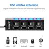 USB HUB 2.0 4/7-портовый несколько расширителей Концентратор USB 2.0 с переключателем Мульти USB-разветвитель Использование адаптера питания Компьютерные аксессуары