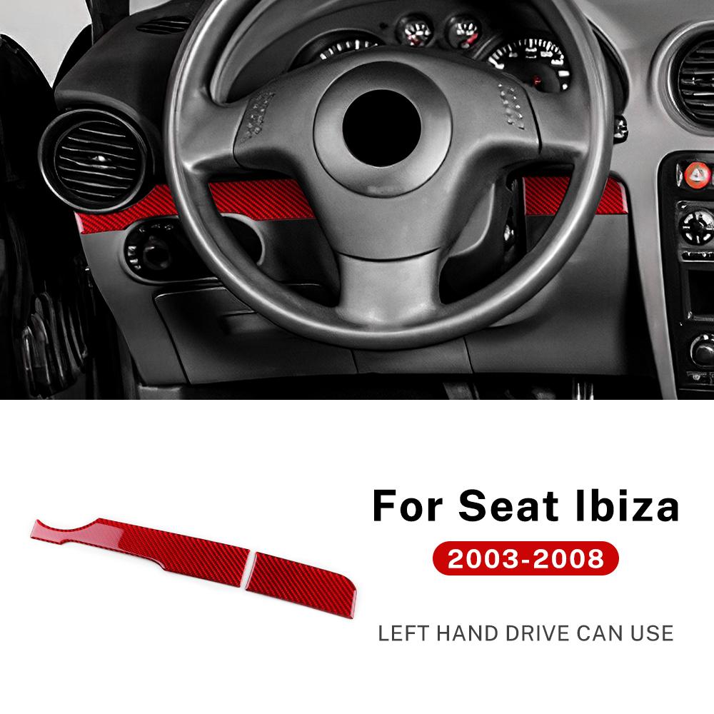 Carbon Fiber Style Interior Sticker for Seat Ibiza 6l 2003 2004 2005 2006 2007 2008 LHD Interior Panel