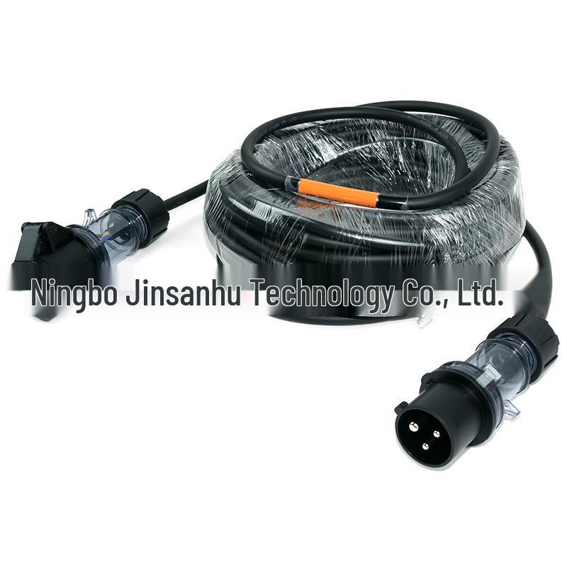 16A Waterproof Aviation Connector: Flame-Retardant, 3-Core 2.5mm² Male-to-Female Power Cord