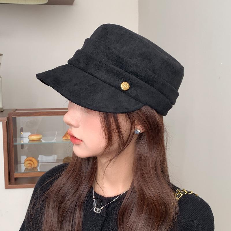 Ретро Универсальный Шерстяной Берет Подчеркивающий Лицо Утиный Язычок Восьмиугольная Шляпа Детская Теплая Ветрозащитная Шляпа Газетчика