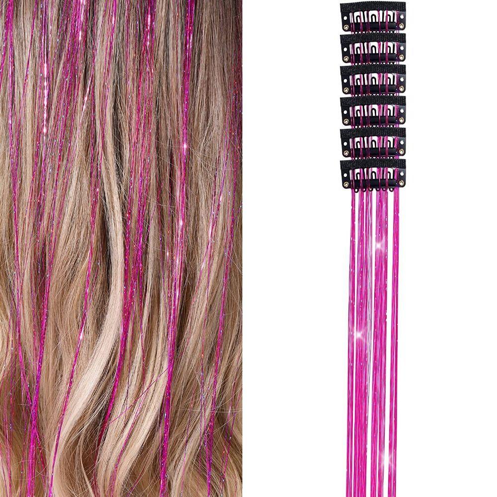 6 шт. Инструменты для плетения волос Мишура Наращивание волос Цветные Блестящие Блестки Волосы Феи Мишура для волос Женские
