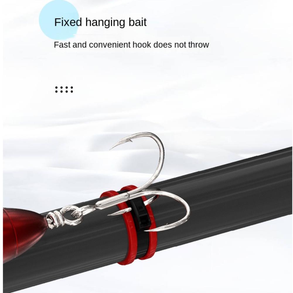 New Rubber Hook Secure Holder Jig Fishing Rod Lures Holders Rubber Rings Safe Hanger Portable