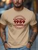 Mens Birthday TShirt 1959 The Birth Of Legends Print Short Sleeve Round Neck Breathable Soft Daily Wear TShirt
