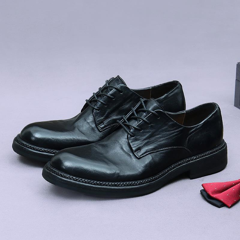 Goodyear Высококачественная Редкая Кожа Лошадиная Кожа Мужская Обувь Деловая Кожаная Обувь Обувь с Большой Головкой Кожаная Подошва Британская Обувь Мужская
