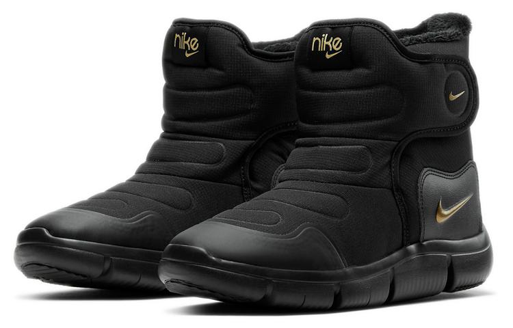 Nike Ботинки для новичков 'Черный/Волчий Серый/Металлический Золотой' GS AV8337-001