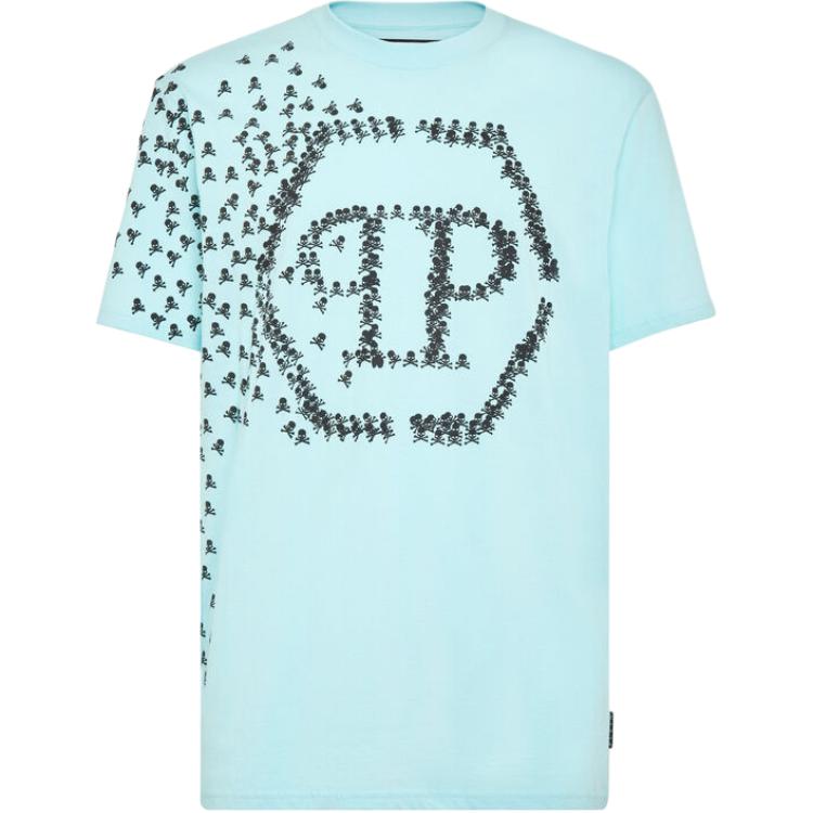 Philipp Plein Skull Bones logo-print T-shirt SACC-MTK6190-PJY002N-07
