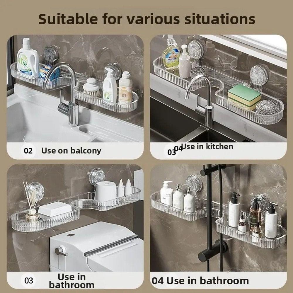 Punch-free Wash Basin Racks Wall-mounted Faucet Shelves Gifts Toilet Sink Mirror Storage Box