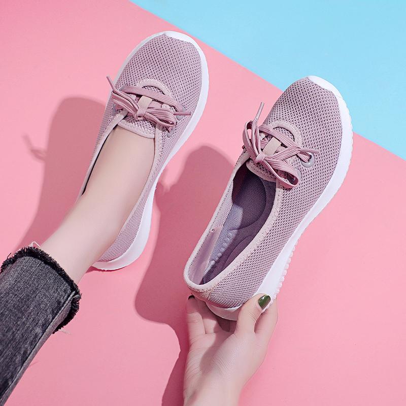 Домашняя уличная обувь для мамы для отдыха с дышащей сеткой, женская повседневная обувь для ходьбы на плоской подошве, офисная рабочая обувь для медсестры
