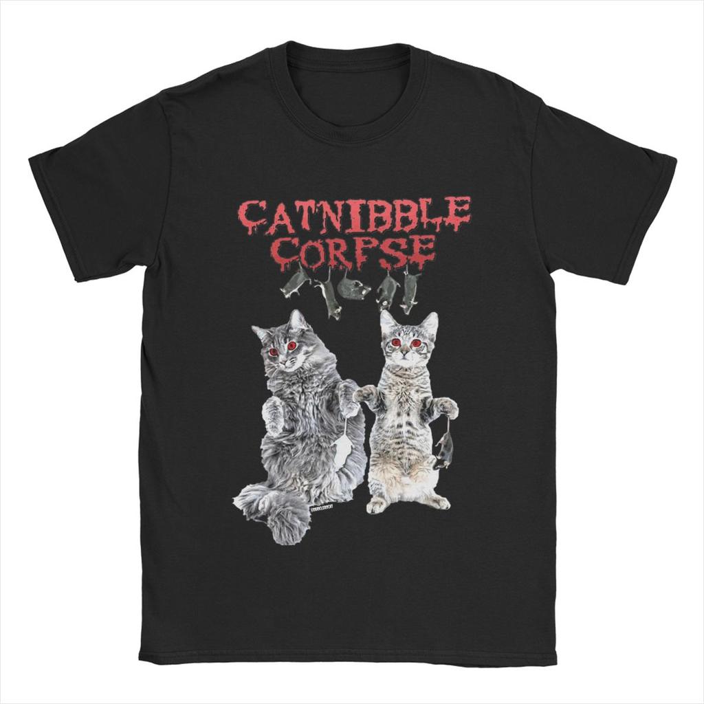 Men Catnibble Cannibal Corpse T Shirts Pure Cotton Tops Unique Short Sleeve Round Collar Tees Summer T-Shirt