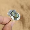 Wedding Gift For Her 925 Silver Natural Labradorite Stackable Adjustable Ring