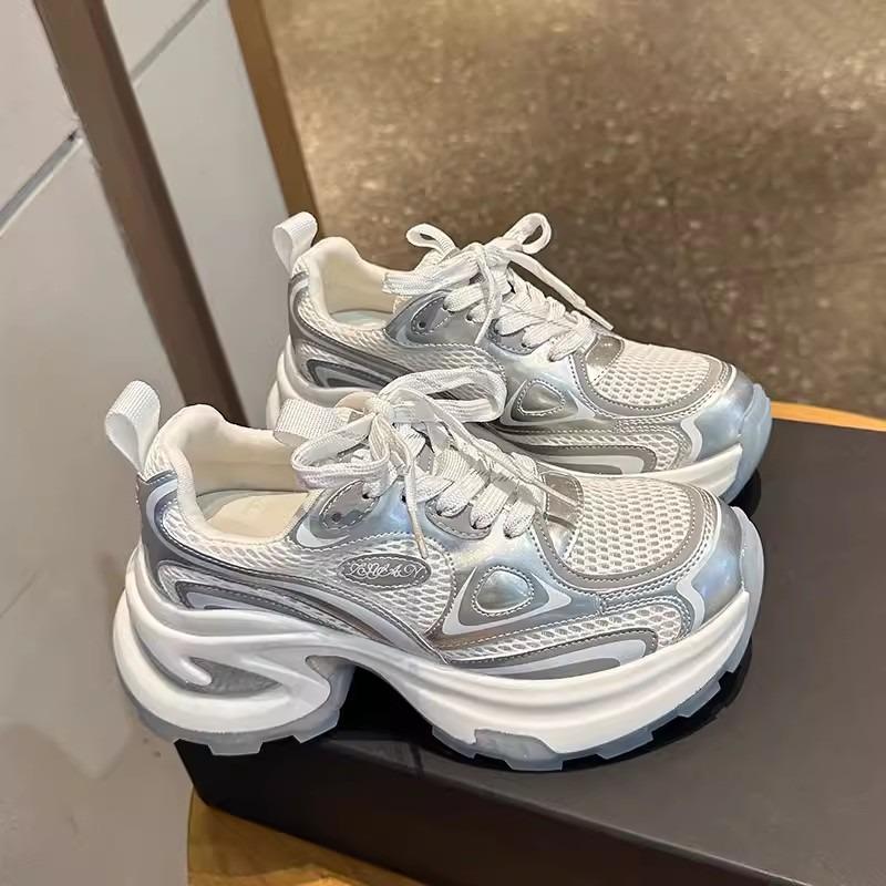 Модные женские роскошные массивные кроссовки с сеткой, дышащие, с увеличенным внутренним слоем, спортивные, беговые, повседневные, женские, для фитнеса, вулканизированные туфли