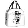 Custom Arale Norimakis Japanese Dr Slump Insulated Lunch Bags for Work School Waterproof Cooler Thermal Bento Box Women Children