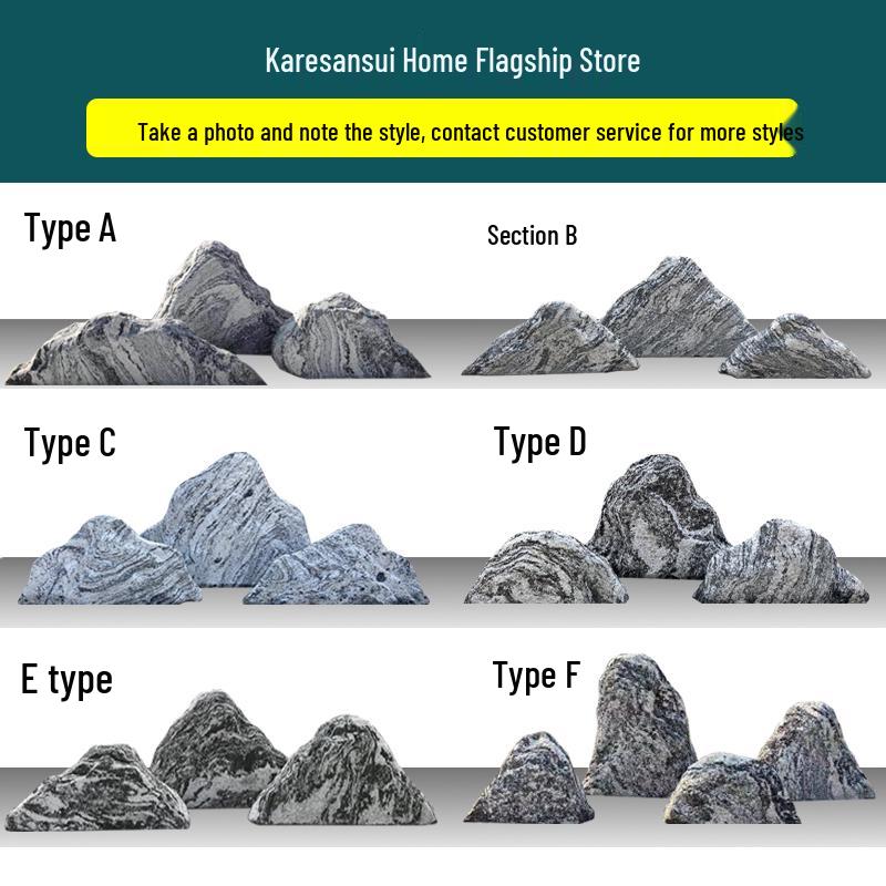 Snow Wave Stone Slices for Indoor and Outdoor Karesansui Landscaping and Rockery Decoration.