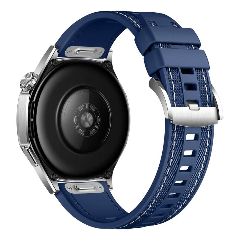 Ремешок 22 мм Подходит для Huawei Watch 5 46 мм Мягкий и прочный Силиконовый Нейлоновый сменный браслет для GT5 GT4 46 мм/WATCH Ultimate
