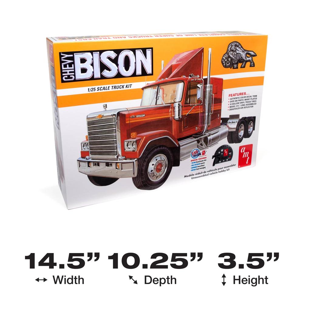 Пластиковая модель обычного трактора AMT Chevrolet Bison AMT1390 1/25